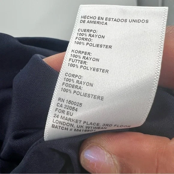 Urban Outfitters blue white polka dot wrap dress size L - Picture 8 of 9